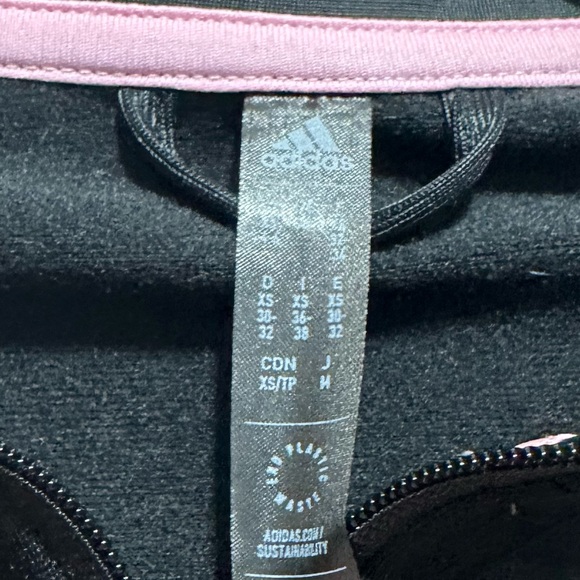 Adidas Women's Black Bomber Jacket with Pink Accents - Picture 9 of 9